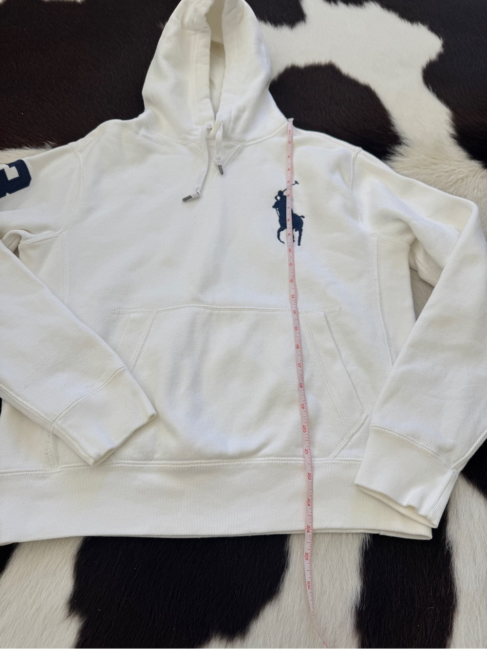 Polo Ralph Lauren Big Pony White Pullover Hoodie Size S - Picture 11 of 11